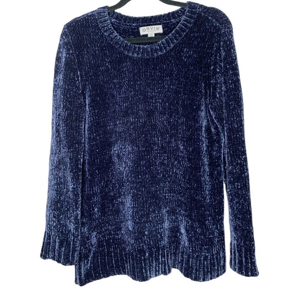 Orvis Sweaters - ORVIS WOMEN'S Blue CABLE KNIT SWEATER Sz Medium SUPER SOFT LONG PULLOVER